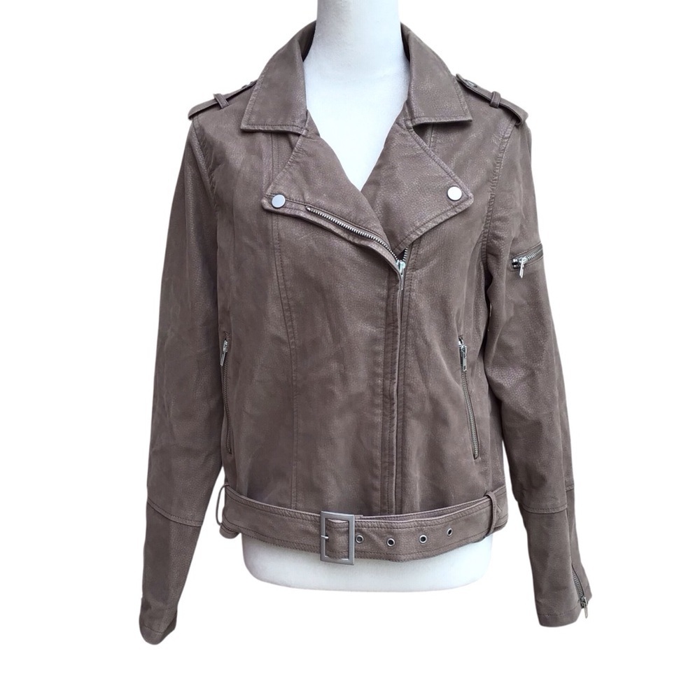 Altar’d State Brown Faux Suede Zippered Jacket